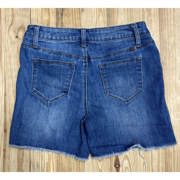 1822 Blue Denim Jean Cutoff Shorts Women Size 4 - Picture 2 of 4